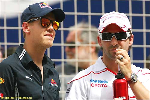 Перед парадом пилотов. Себастьян Феттель и Тимо Глок