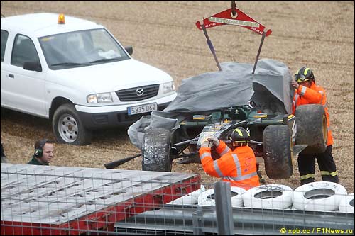 Эвакуация машины Хейкки Ковалайнена