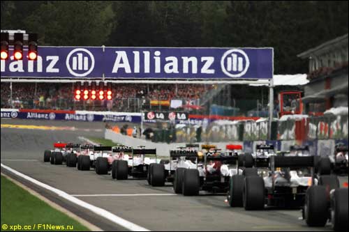 Стартовое поле Гран При Бельгии