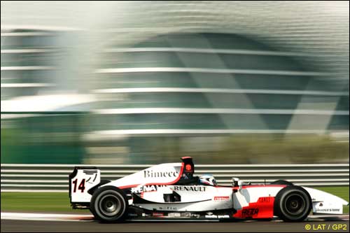 Фабио Ляймер на тестах в Абу-Даби