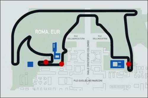Конфигурация трассы в Риме
