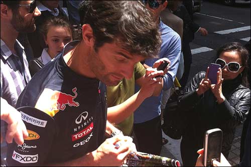 Марк Уэббер на встрече с австралийскими болельщиками