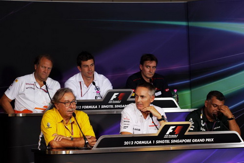 Гран При Сингапура. Пресс-конференция в пятницу