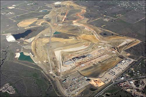 Территория строительства трассы Circuit of the Americas, штат Техас