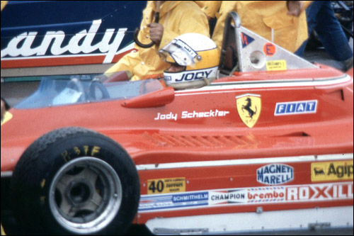 Джоди Шектер на стартовой решётке в Уоткинс-Глен, 1979 год