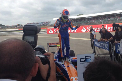 Джон Ланкастер после победы в Сильверстоуне