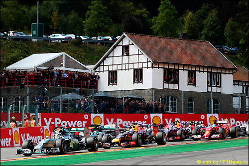 Старт Гран При Бельгии 2014 