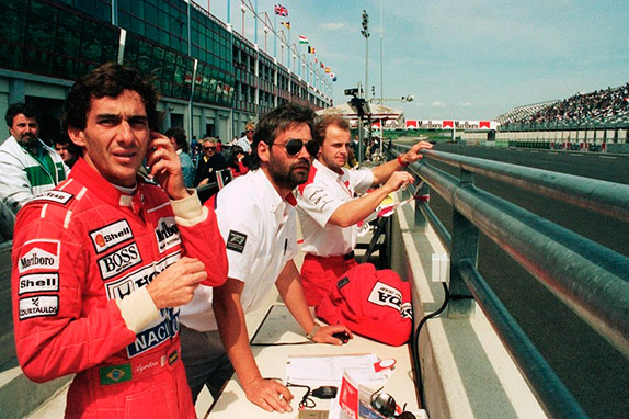 Айртон Сенна на трассе Маньи-Кур