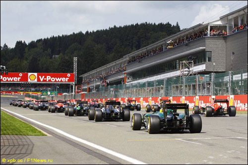 Старт Гран При Бельгии (2014 год)