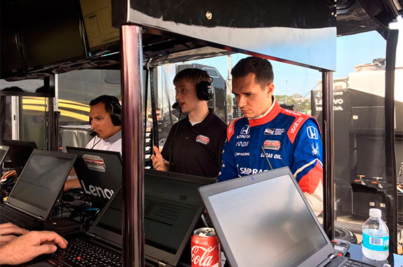 Михаил Алёшин на тестах в Себринге