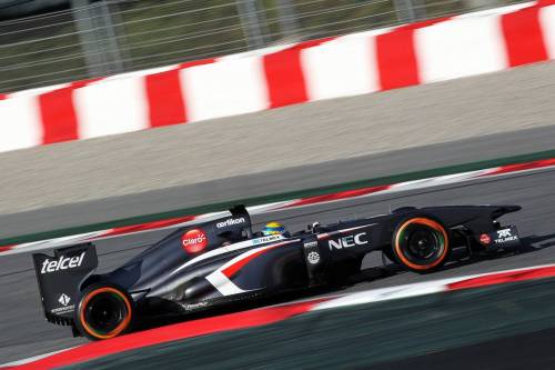 Эстебан Гутьеррес на тестах в Барселоне