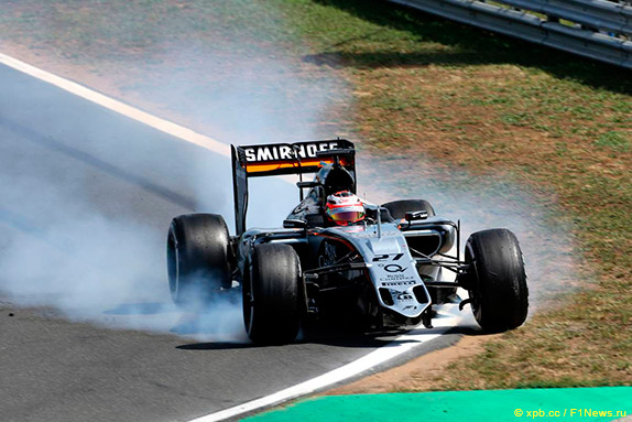 Авария Нико Хюлкенберга