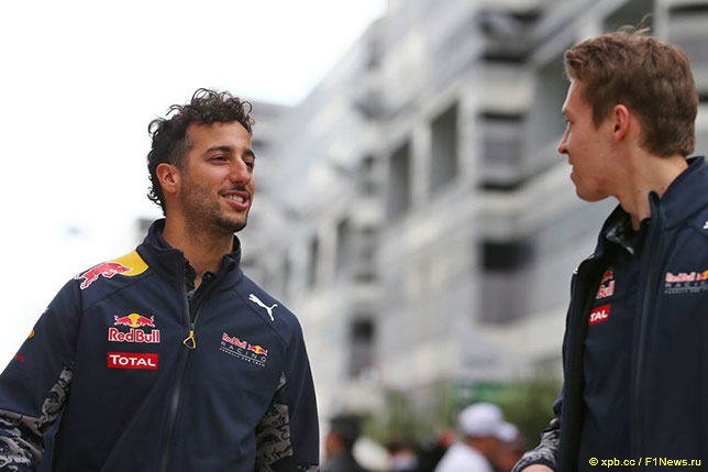 Даниэль Риккардо и Даниил Квят на Гран При России в Сочи