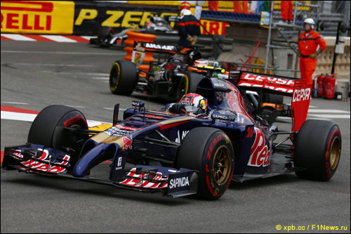 Даниил Квят на трассе Гран При Монако