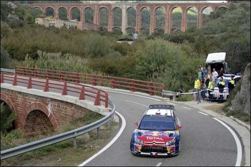 Экипаж Себастьена Лёба на трассе Ралли Испания