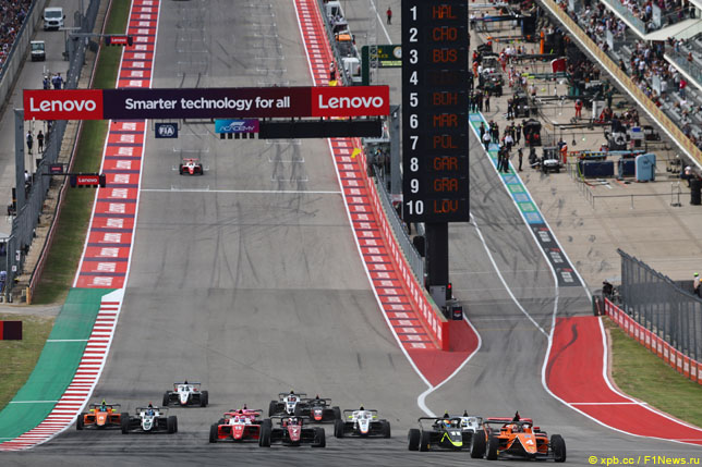 Старт гонки F1 Academy в Остине, 2023 год