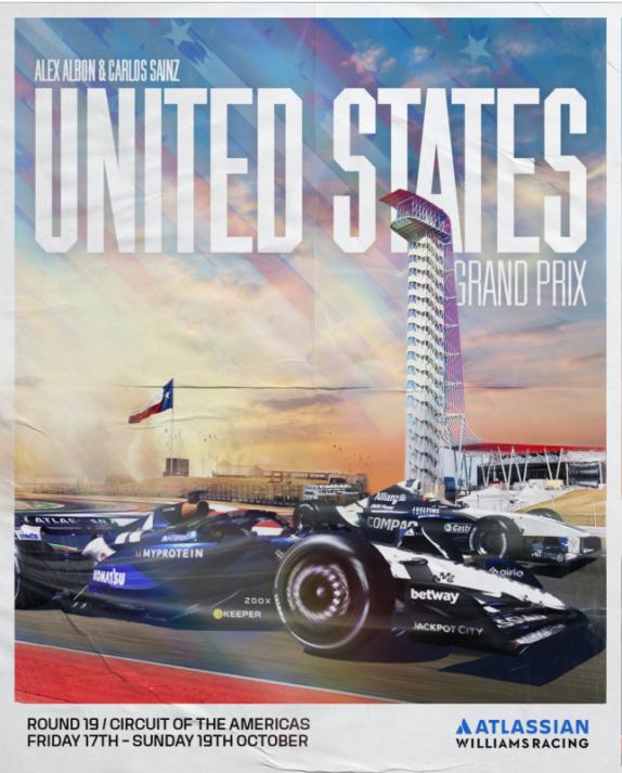 Постер Williams, посвящённый Гран При США