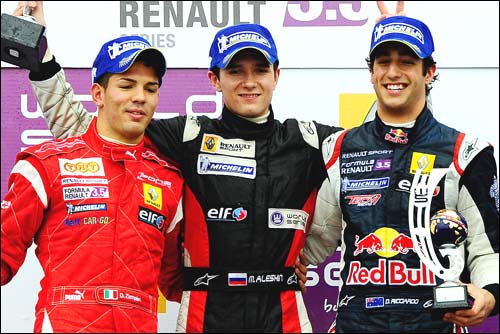 Подиум первой гонки