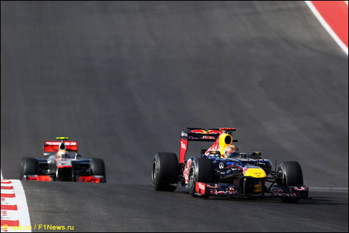 Себастьян Феттель и Льюис Хэмилтон на Гран При США