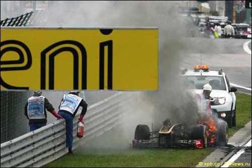 Пожар на машине Хайдфельда