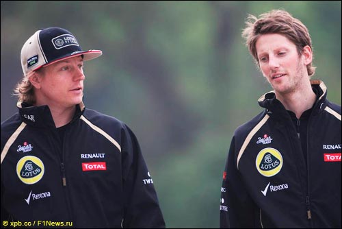 Кими Райкконен и Роман Грожан