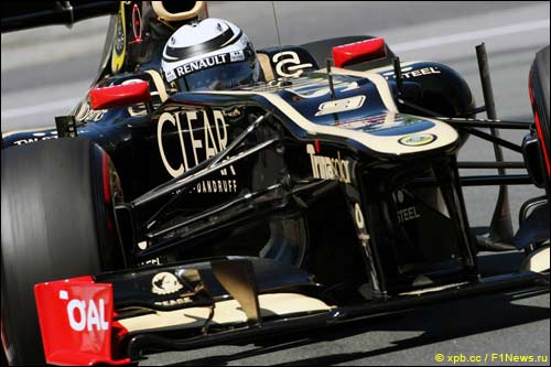 Кими Райкконен за рулем Lotus E20