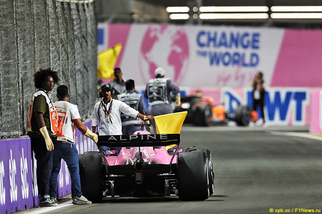 Сход Фернандо Алонсо в Джидде