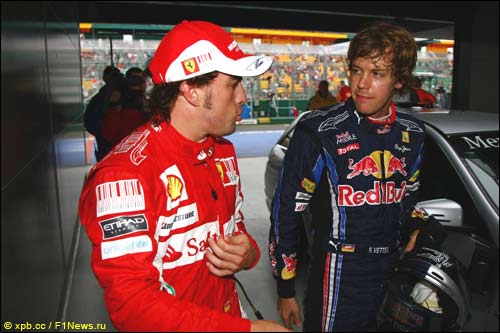 Фернандо Алонсо и Себастьян Феттель