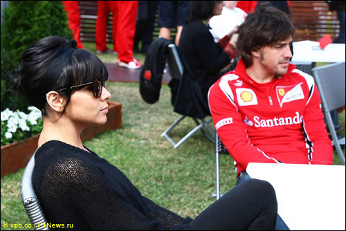 Ракель дель Розарио и Фернандо Алонсо