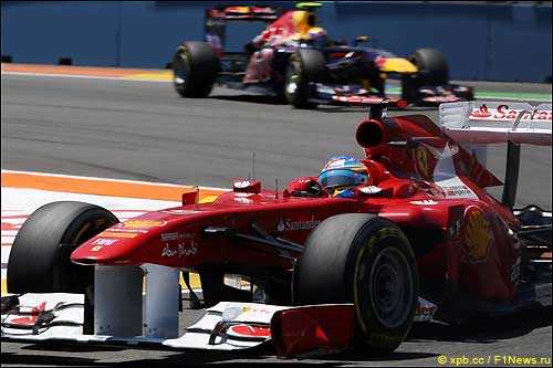 Фернандо Алонсо на трассе Гран При Европы