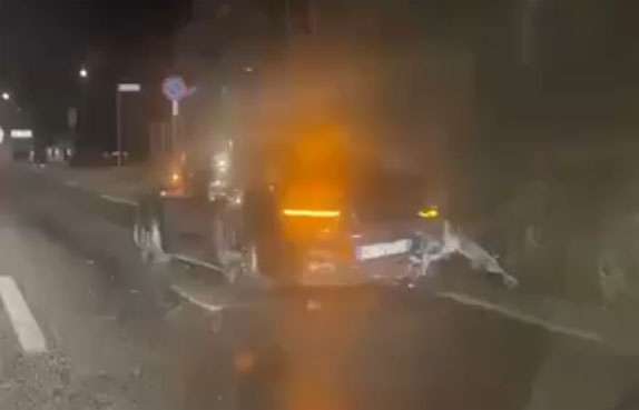 Машина Кими Антонелли после ДТП