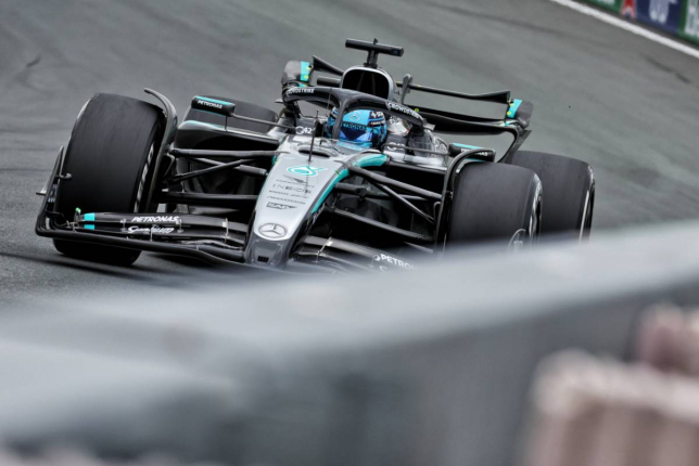 Джордж Расселл на трассе в Зандфорте, фото XPB