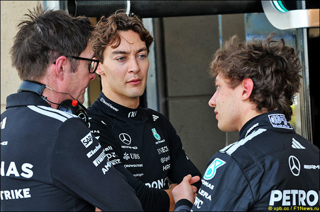 Эндрю Шовлин, Джордж Расселл и Кими Антонелли