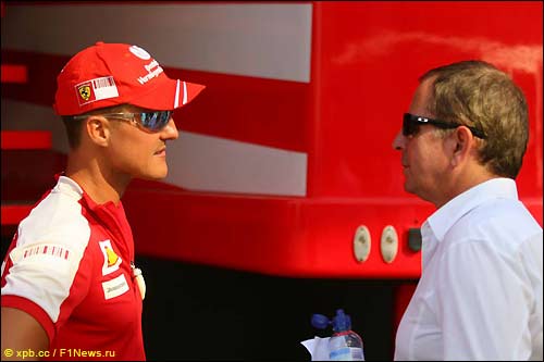 Михаэль Шумахер и Мартин Брандл