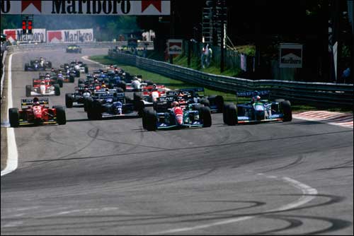 В Спа Рубенс стартовал первым за рулем Jordan. 1994 год