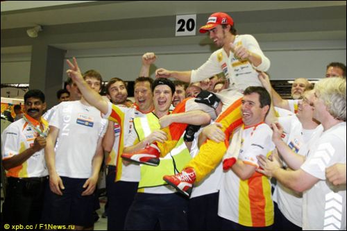 Фернандо Алонсо после первого подиума в сезоне