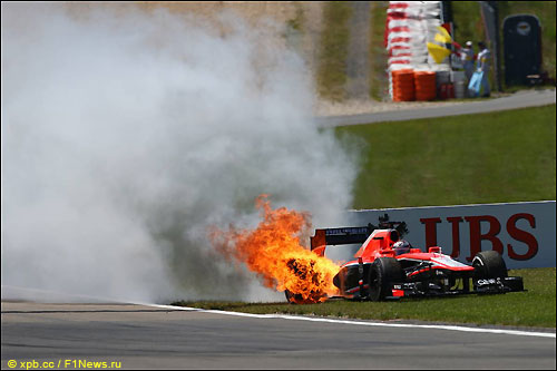 Жюль Бьянки сходит с дистанции Гран При Германии