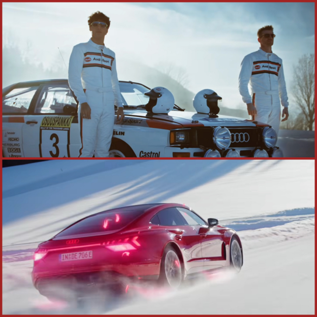 Видео: Гонщики Audi F1 дрифтуют на машинах разных эпох