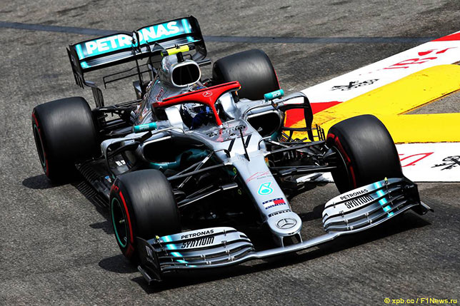 Валттери Боттас на квалификации в Монако