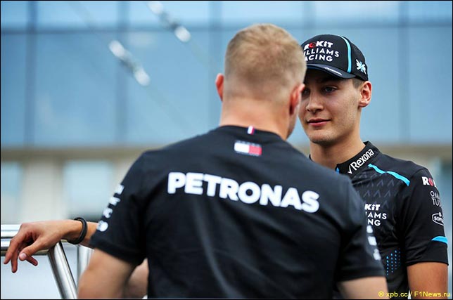 Валттери Боттас и Джордж Расселл