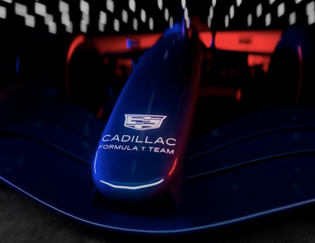 Логотип Cadillac F1, скриншот из видео команды