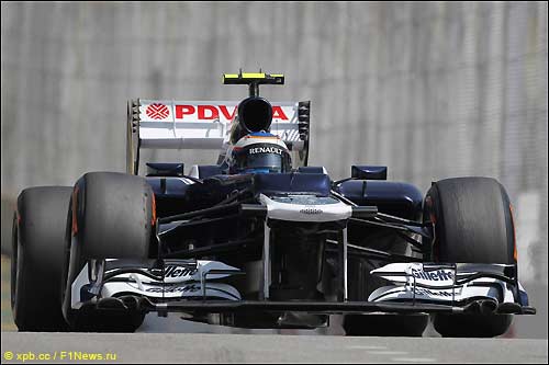 Валттери Боттас на тренировках в Бразилии