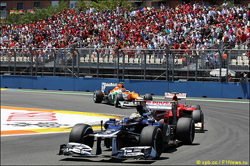 Пастор Мальдонадо на Трассе Гран При Индии, 2012 год