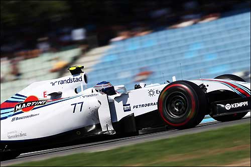 Валттери Боттас на трассе в Хоккенхайме