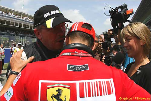 Росс Браун и Михаэль Шумахер