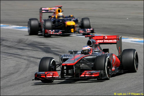 Дженсон Баттон и Себастьян Феттель на Гран При Германии 2012