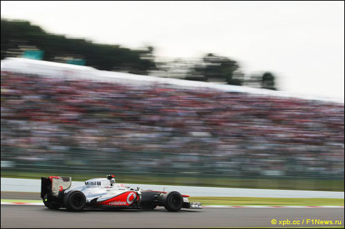 Дженсон Баттон на трассе Гран При Японии