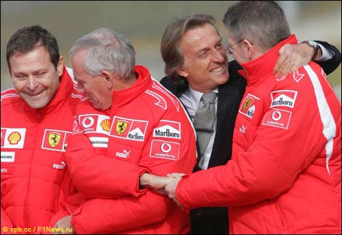 На снимке слева направо: Альдо Коста, Рори Берн, Лука ди Монтедземоло, Росс Браун. 2006 год.