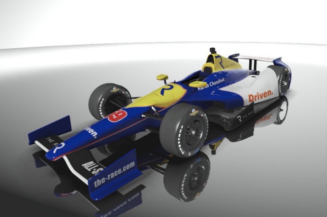 Так будет выглядеть виртуальная машина Каруна Чандхока, на которой он дебютирует в кибергонках