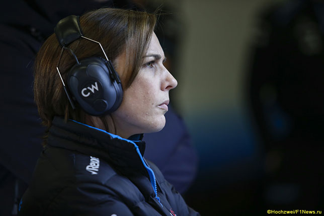 Клэр Уильямс на тестах в Барселоне